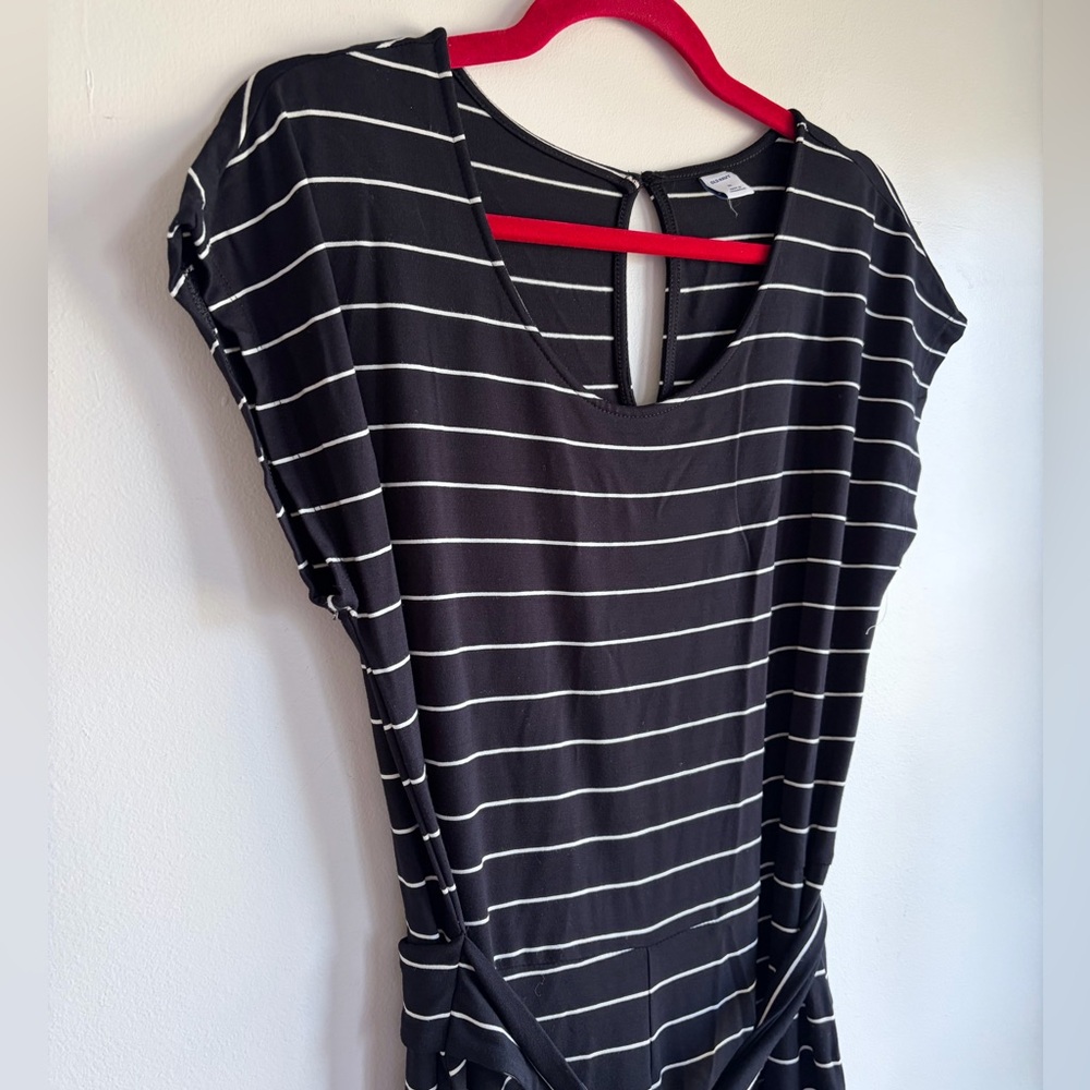 Old Navy Striped Knit Wide Leg Jumpsuit Size M - Picture 3 of 7